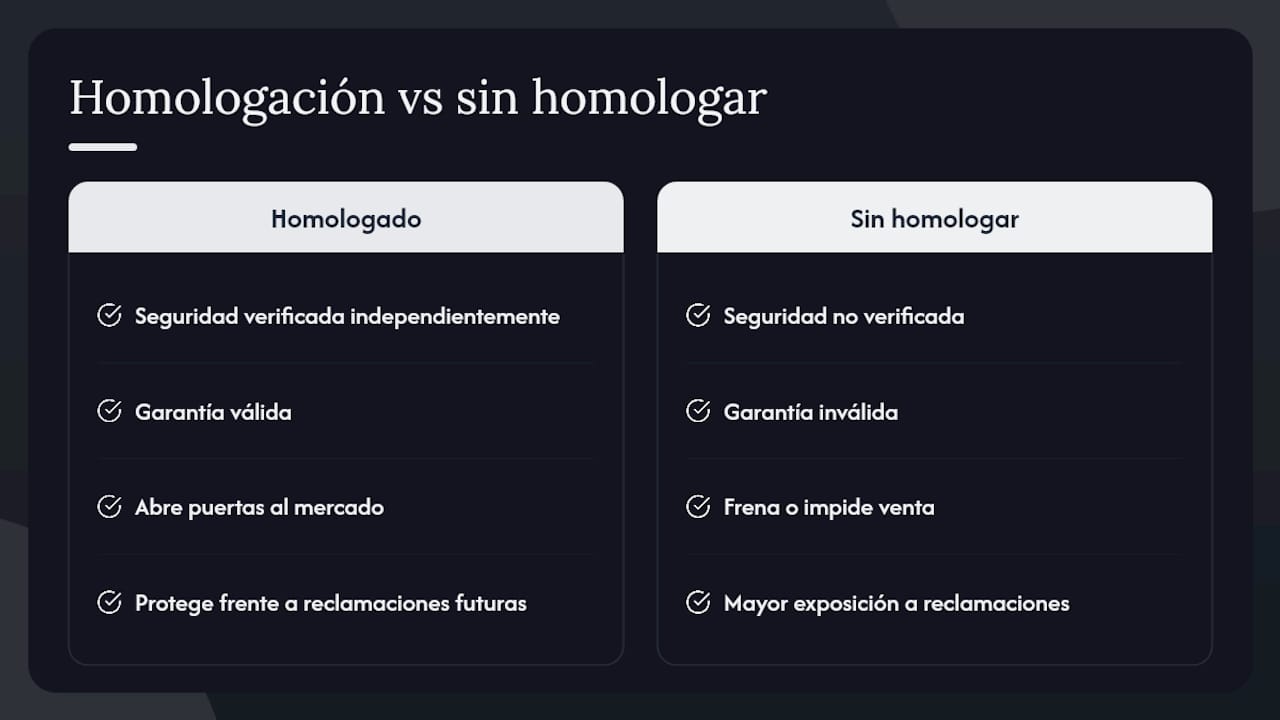La homologación vista desde la experiencia técnica real — overview diagram