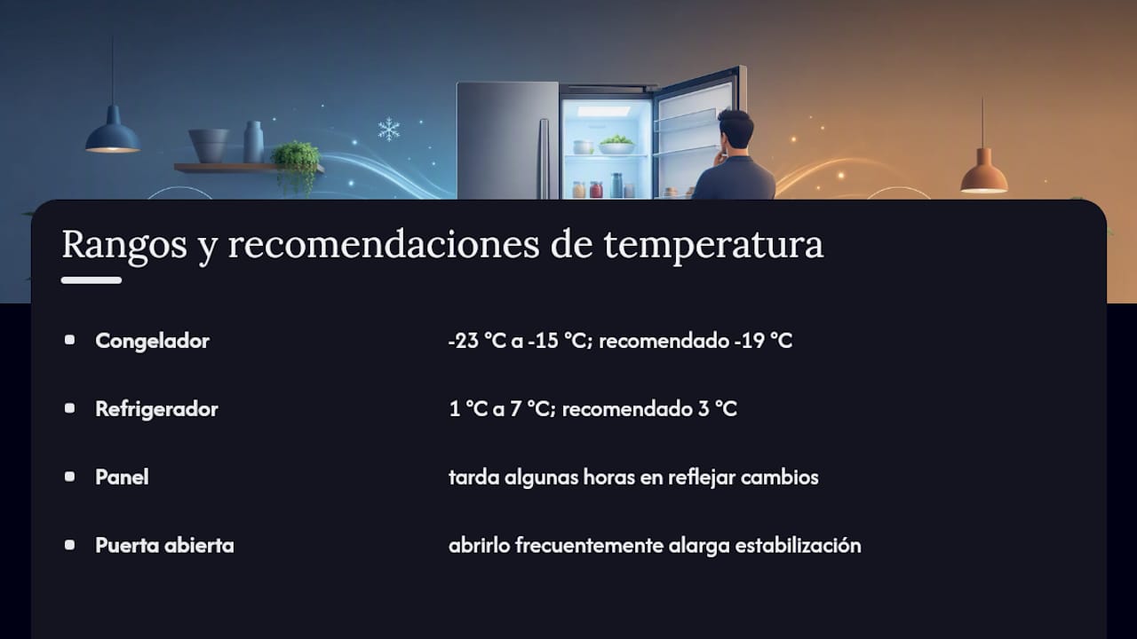 Frigorífico Samsung no enfría: qué revisar antes de llamar 2 Rangos de temperatura recomendados para frigorífico Samsung