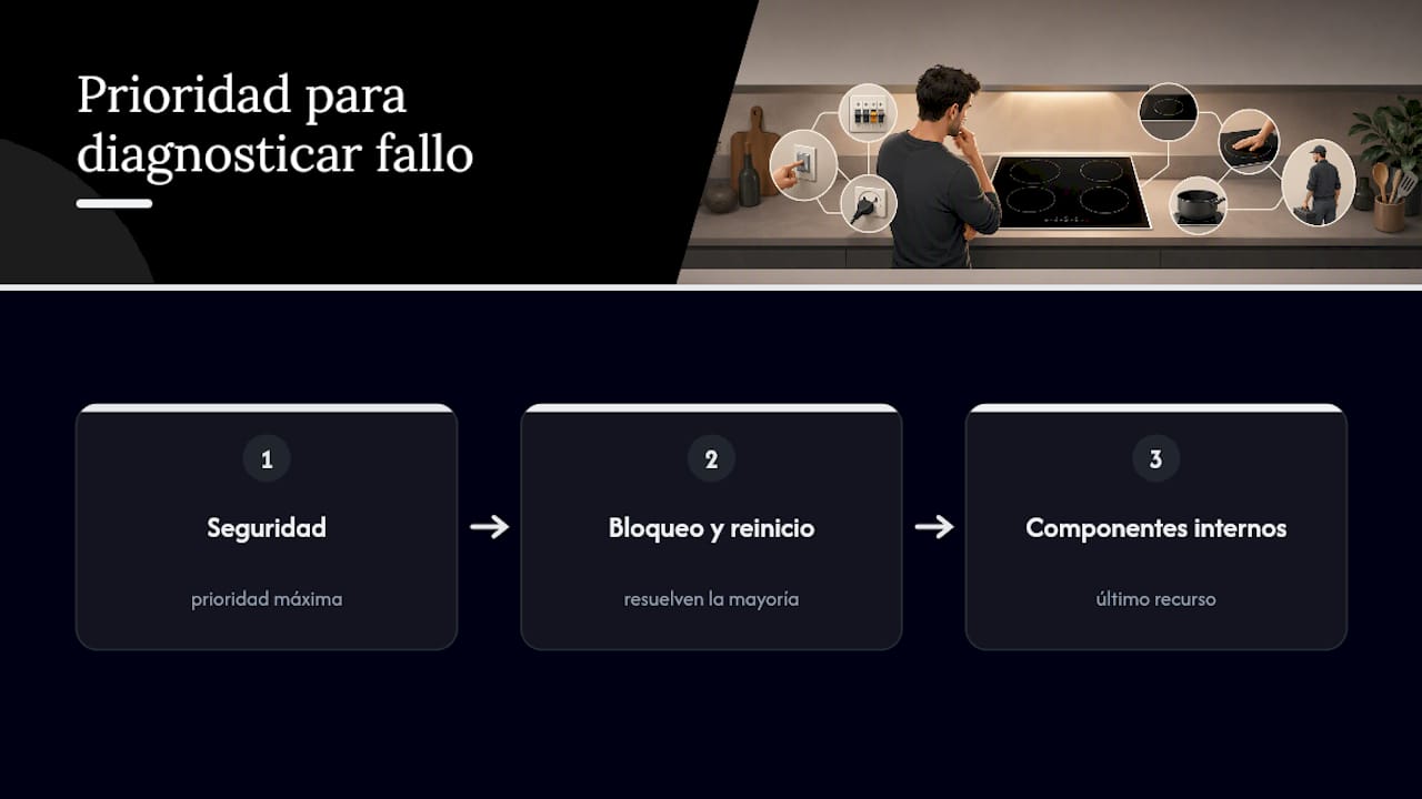 Vitrocerámica no enciende: qué comprobar antes de llamar al SAT 3 Lo que la mayoría de guías no te dicen sobre este fallo — overview diagram