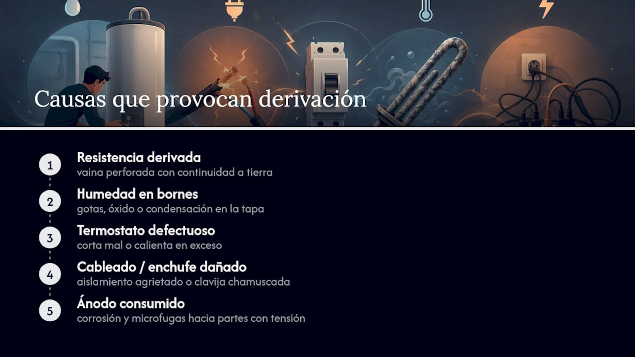 4 pasos para detectar si tu termo hace saltar el diferencial 2 Cinco motivos por los que falla el termo eléctrico