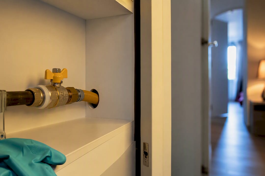 Válvula de cierre en instalación doméstica de gas
