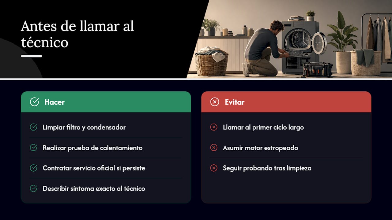 Lo que la experiencia práctica enseña sobre las secadoras que no secan — overview diagram