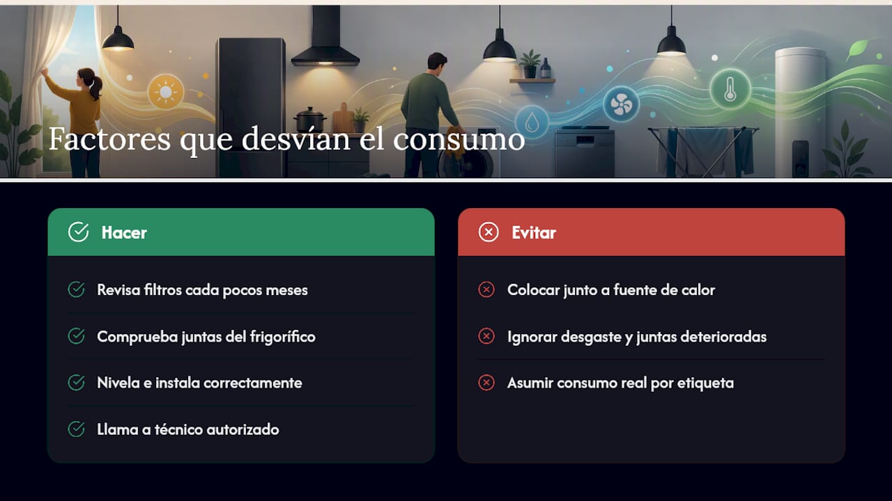 Factores que afectan el consumo real