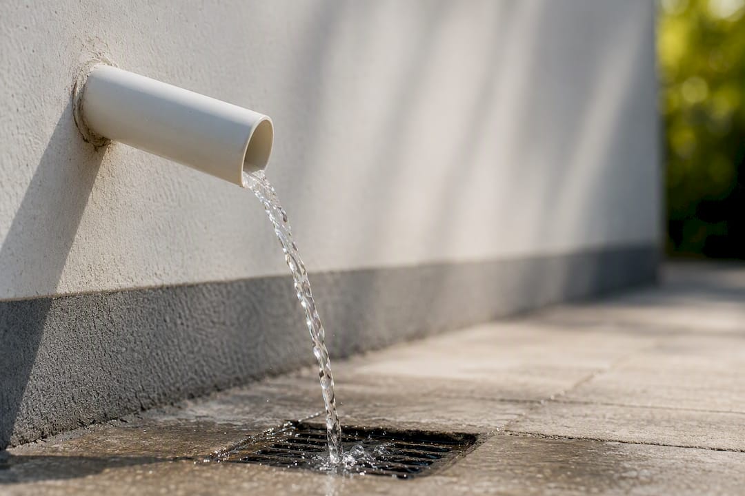 El aire acondicionado huele mal: causas reales y cómo eliminarlo 3 Agua saliendo del tubo de desagüe