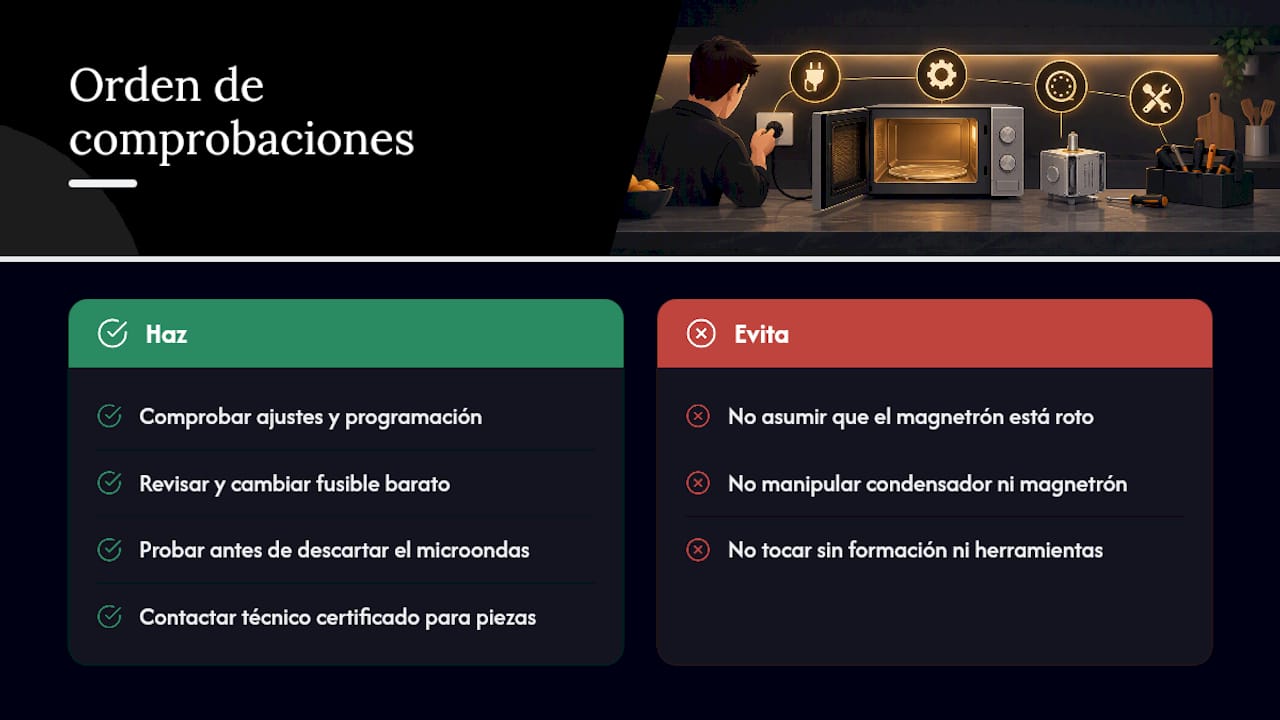 Perspectiva experta: por qué conviene seguir este orden de comprobaciones — overview diagram