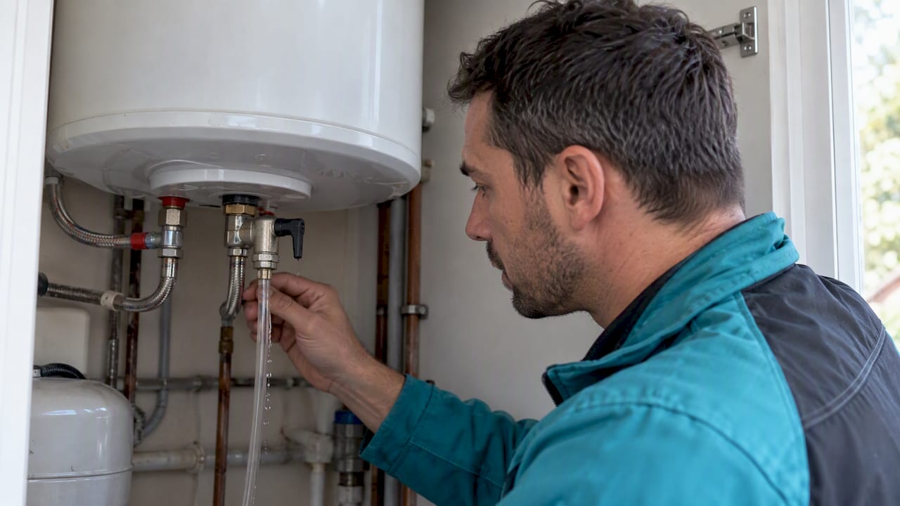 Válvula de seguridad con goteo en termo eléctrico