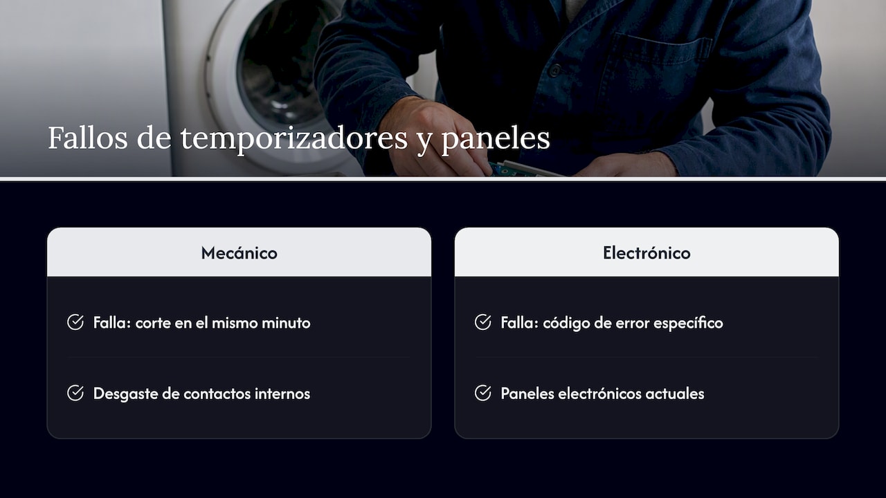 Fallos en el temporizador o en el panel de control — overview diagram