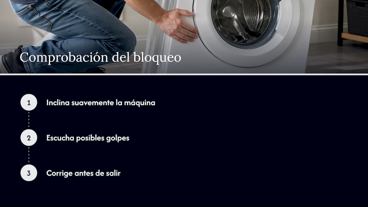 Cómo bloquear el tambor de la lavadora antes de un traslado 2 Lo que de verdad importa al bloquear el tambor — overview diagram